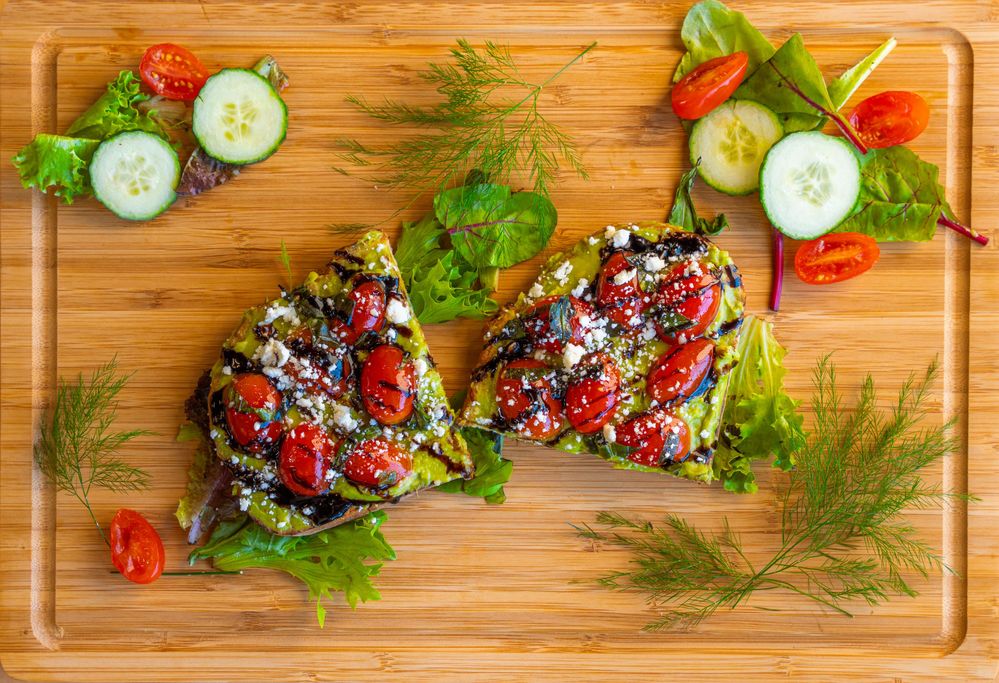 Avocado Toast - Tomato Basil Avocado Toast