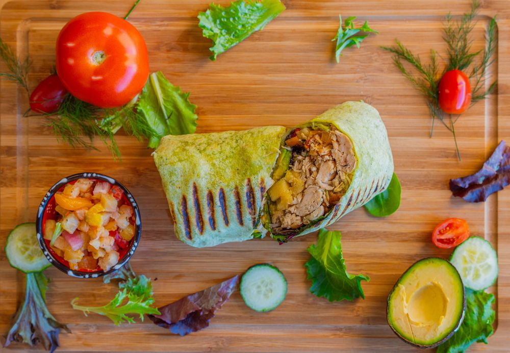 Sandwiches  Wraps - Avocado Chicken or Shrimp Wrap DF